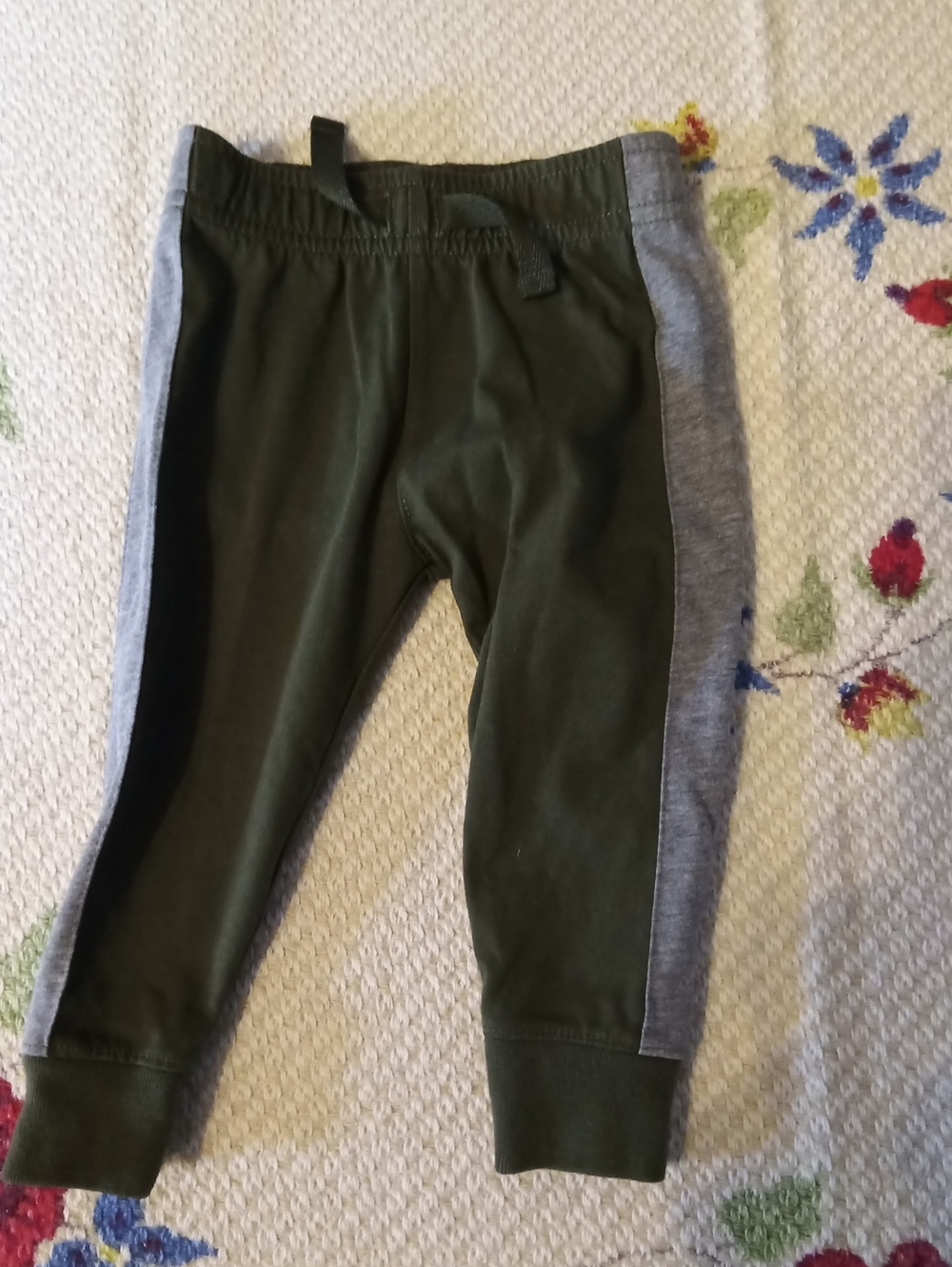 Garanimals Olive Green with Gray Side-Panel Joggers